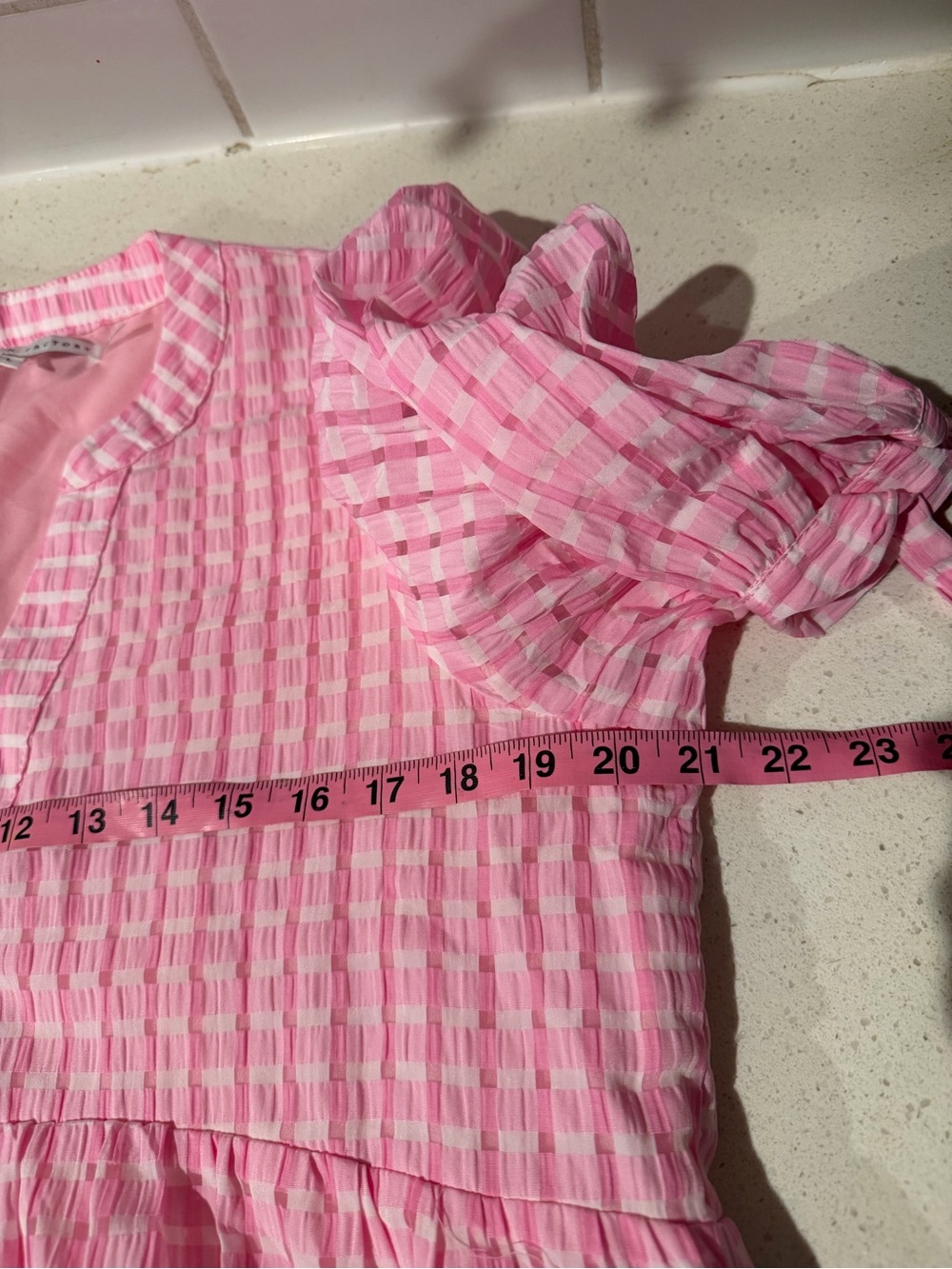 English Factory
Gingham Tiered Midi Dress Size L - Picture 9 of 10